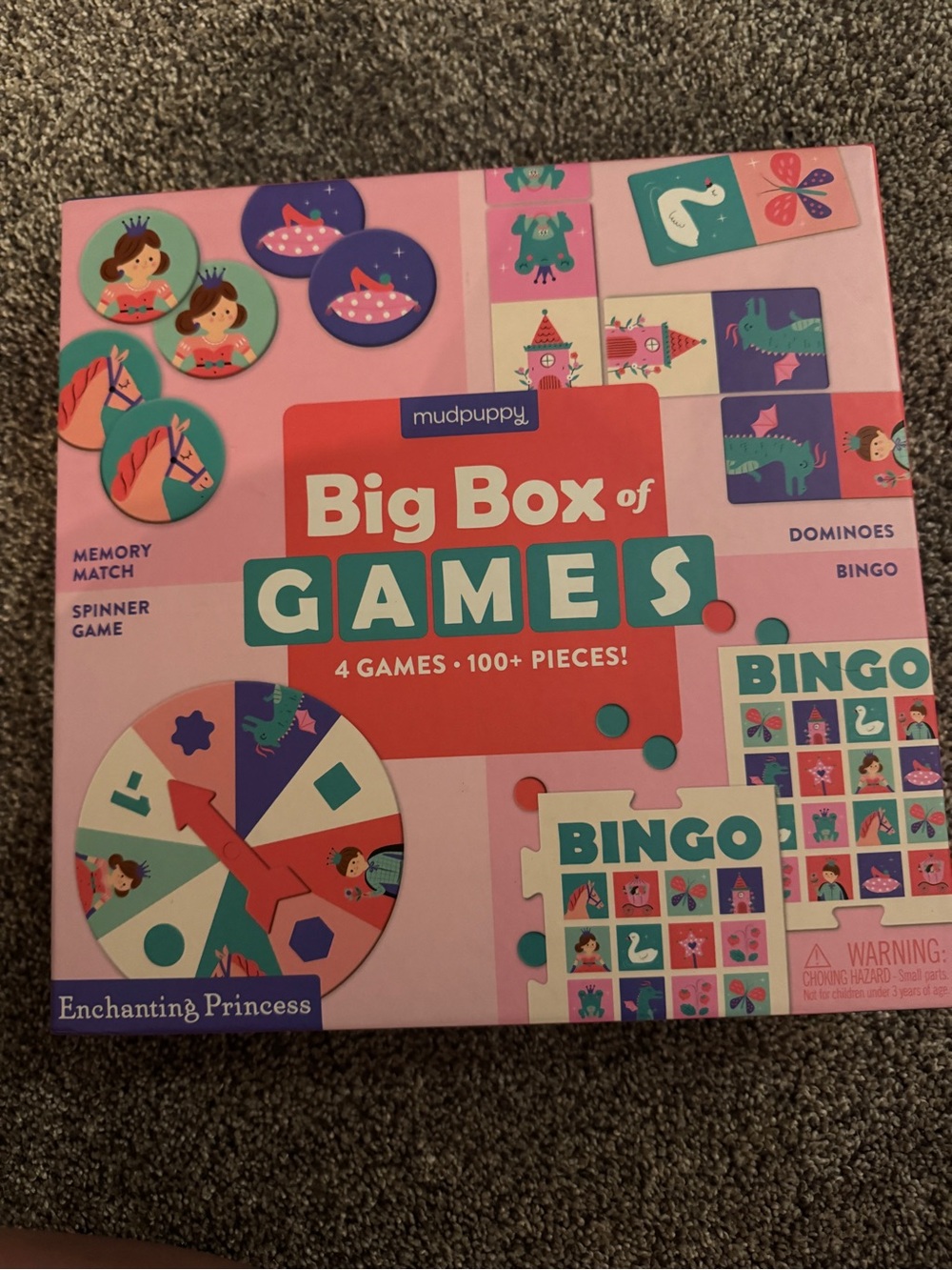 Mudpuppy Enchanting Princess Big Box of Games - Pink